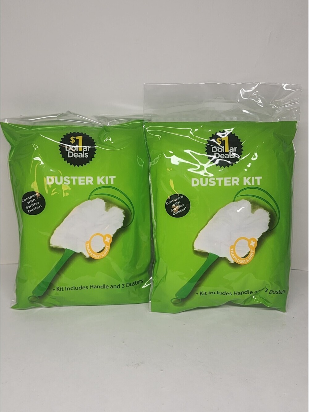 Duster Kit Short Handle Starter Kit, 1 Handle, 3 Dusters 2 Pack